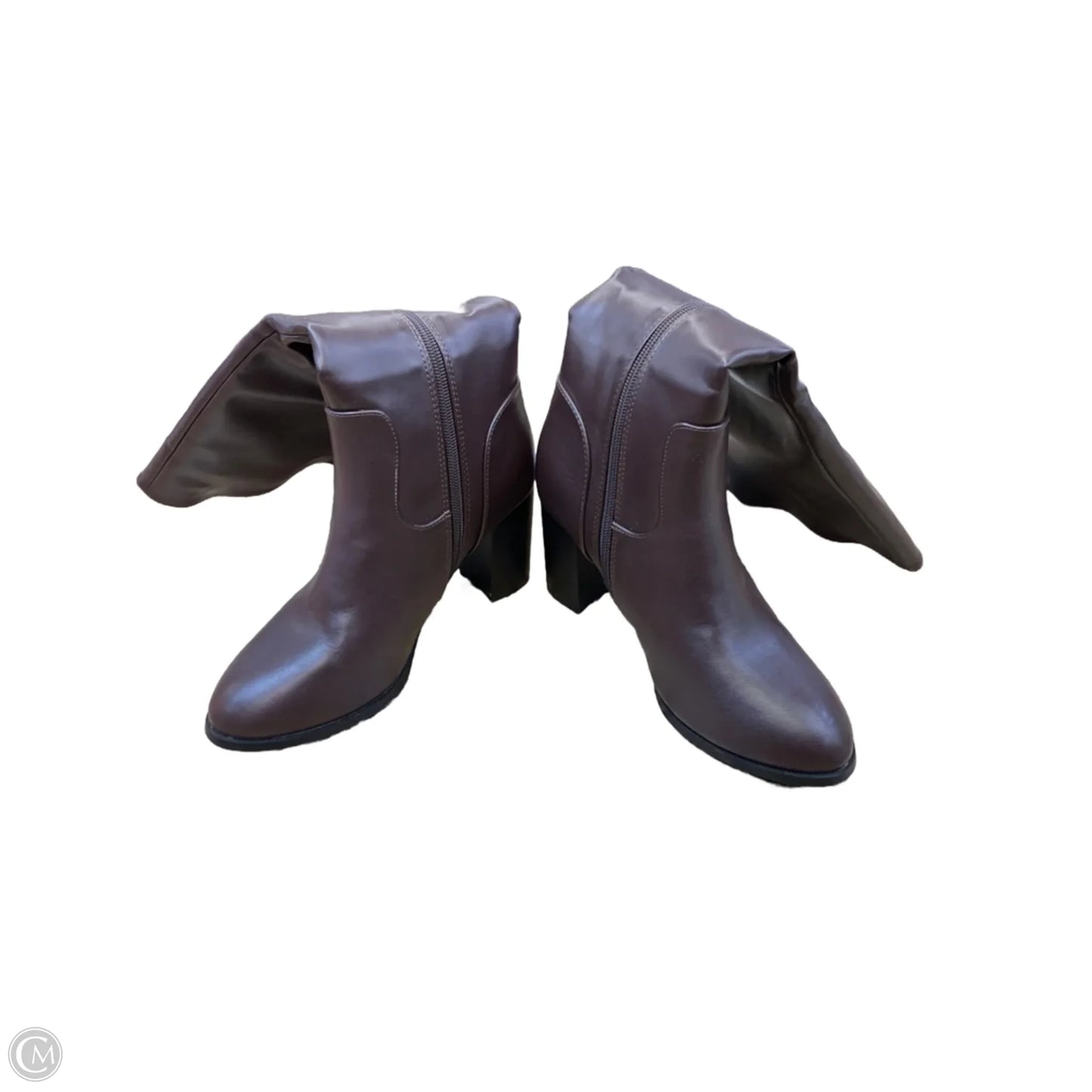 Boots Knee Heels By Allegra K In Brown, Size: 7.5