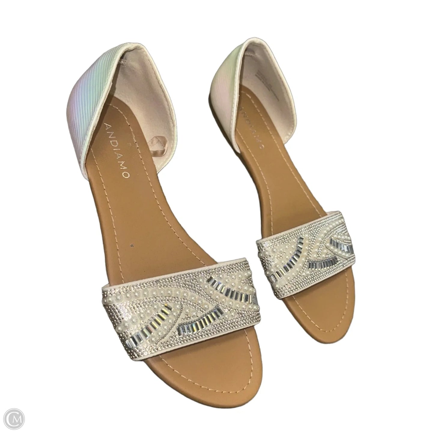 Sandals Flats By Cmf In Cream, Size: 9