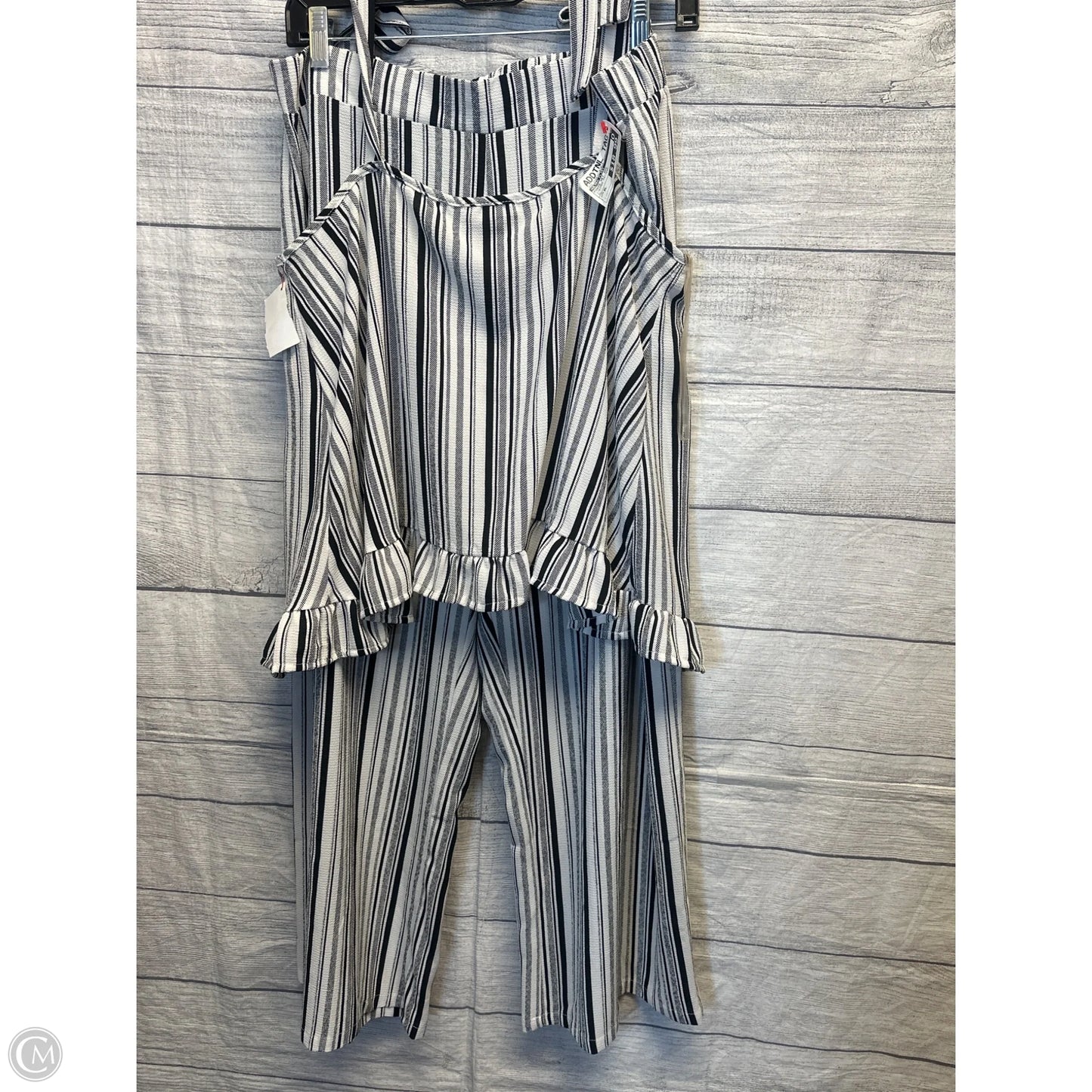 Pants Set 2pc By Ultra Flirt In Striped Pattern, Size: Xl