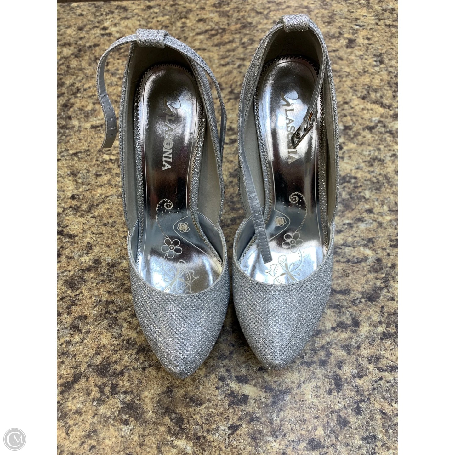 Shoes Heels Stiletto By Clothes Mentor In Silver, Size: 7