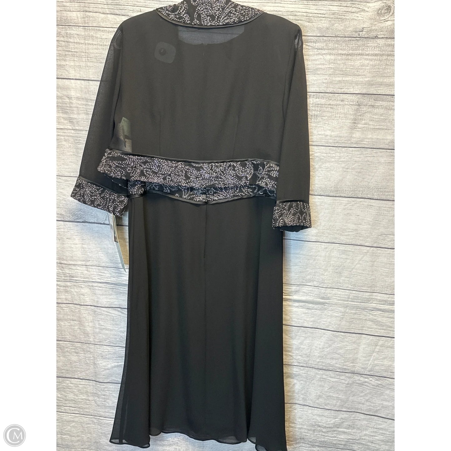 Dress Suit 2pc By Cmf In Black & Silver, Size: 8