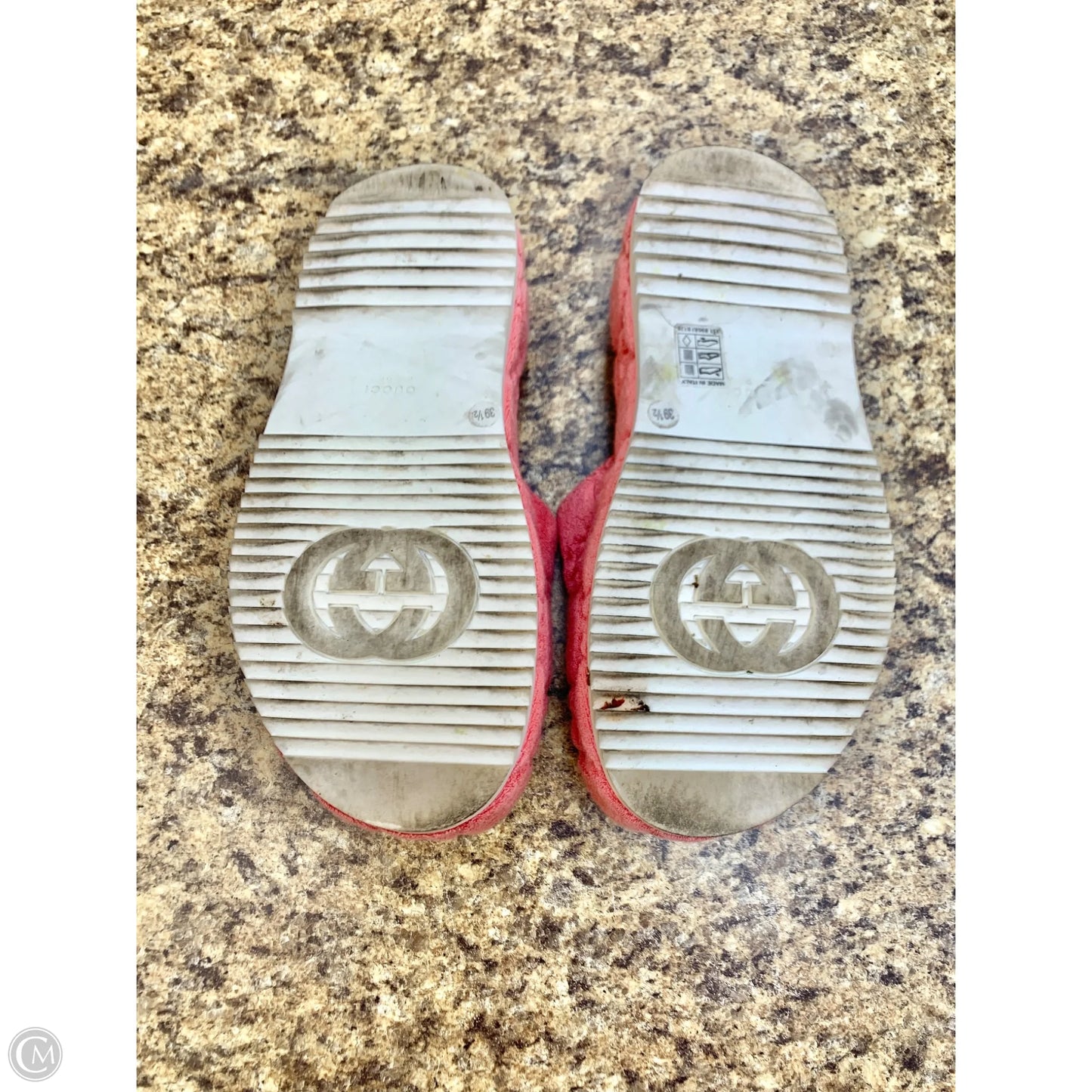 Sandals Luxury Designer By Gucci In Pink, Size: 8.5