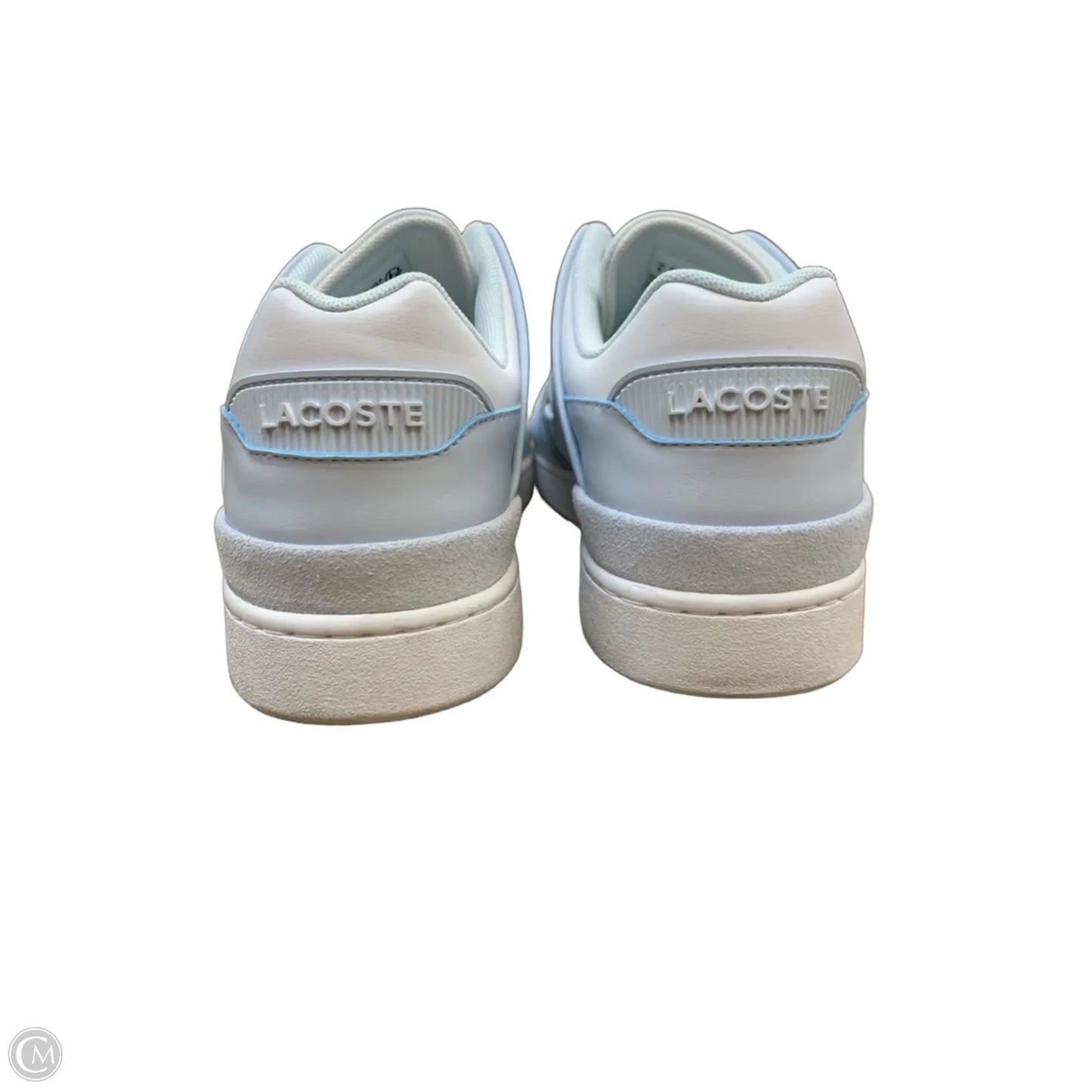 Shoes Sneakers By Lacoste In Blue & White, Size: 8