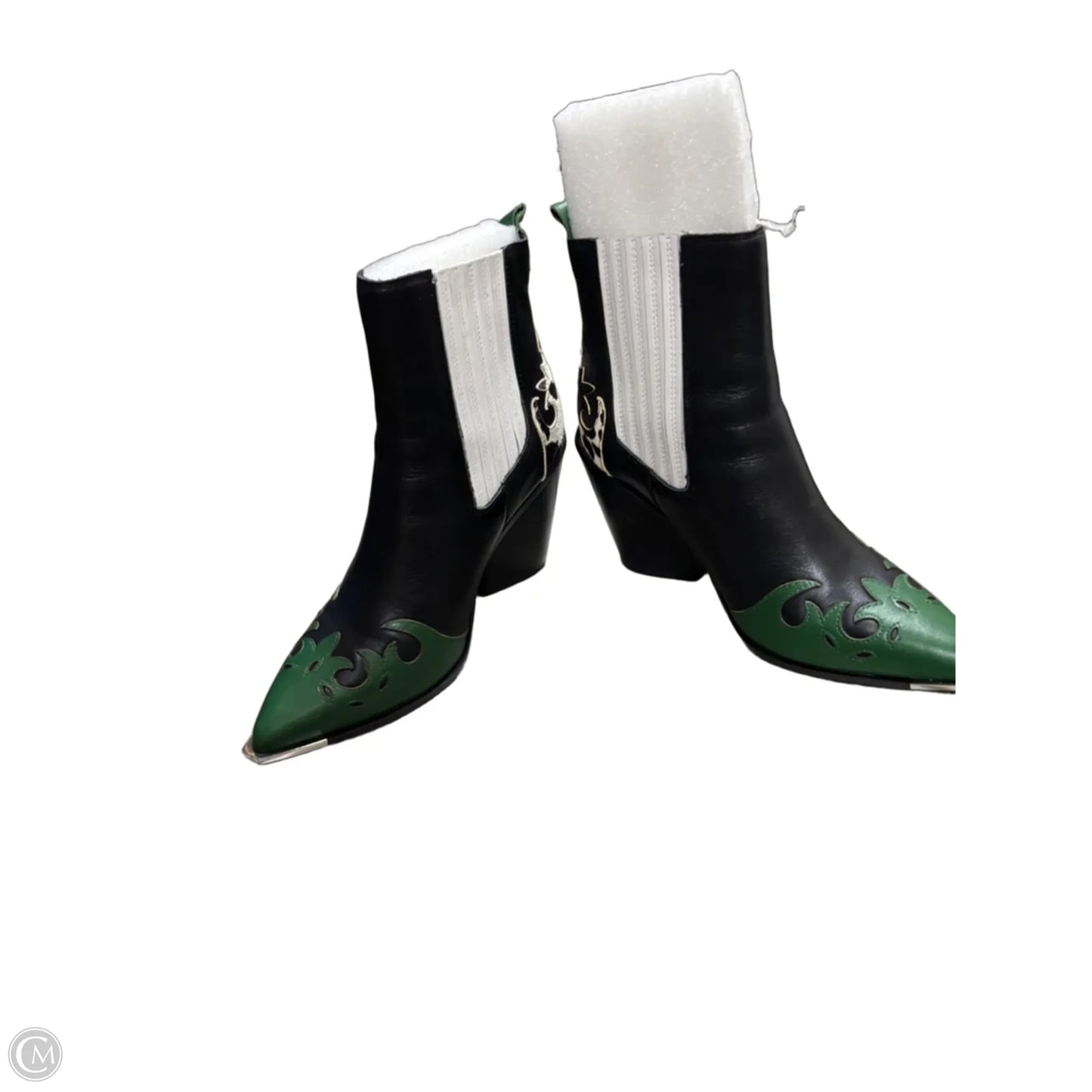 Boots Western By Steve Madden In Black & Green, Size: 9.5
