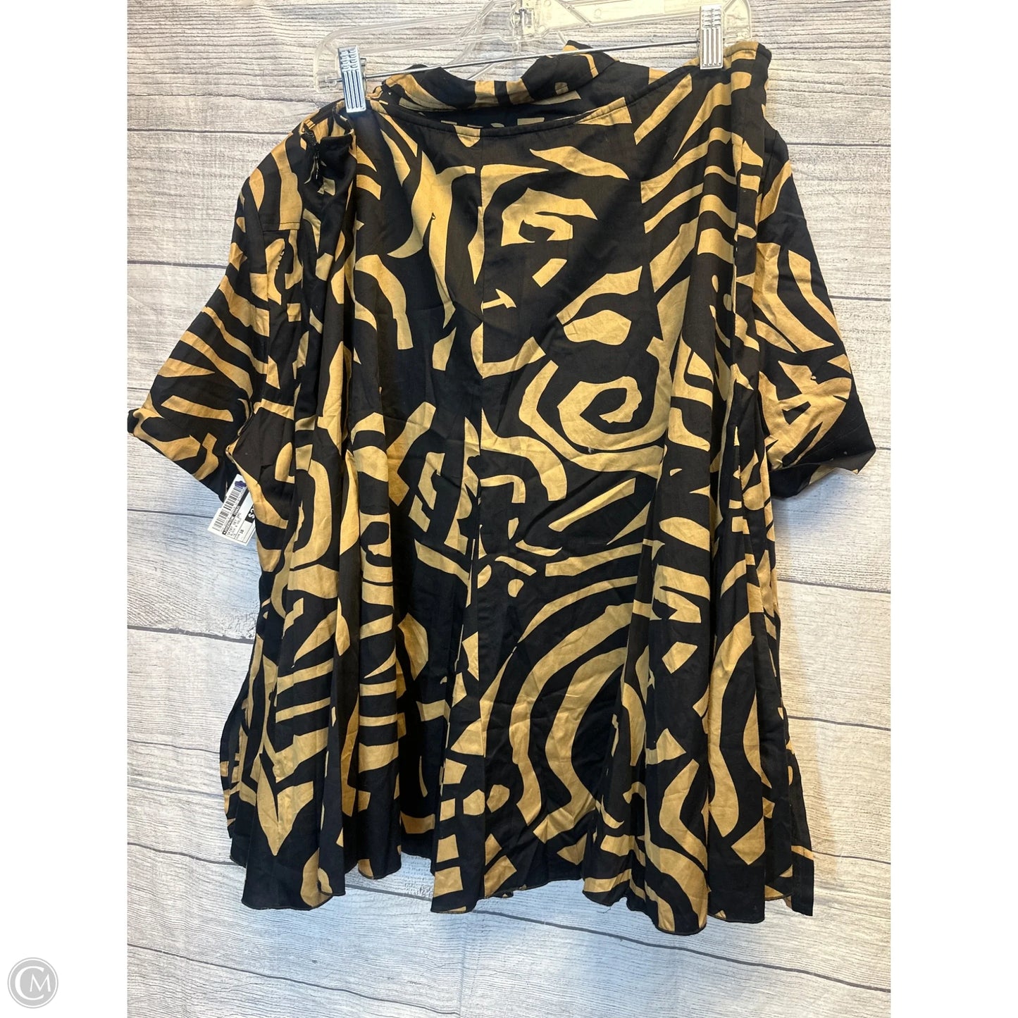 Skirt Set 2pc By Josephine Chaus In Black & Gold, Size: 16