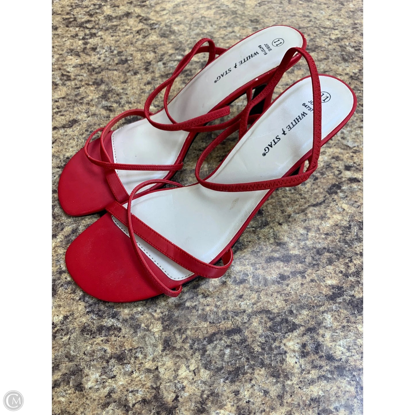 Sandals Heels Kitten By White Stag In Red, Size: 11
