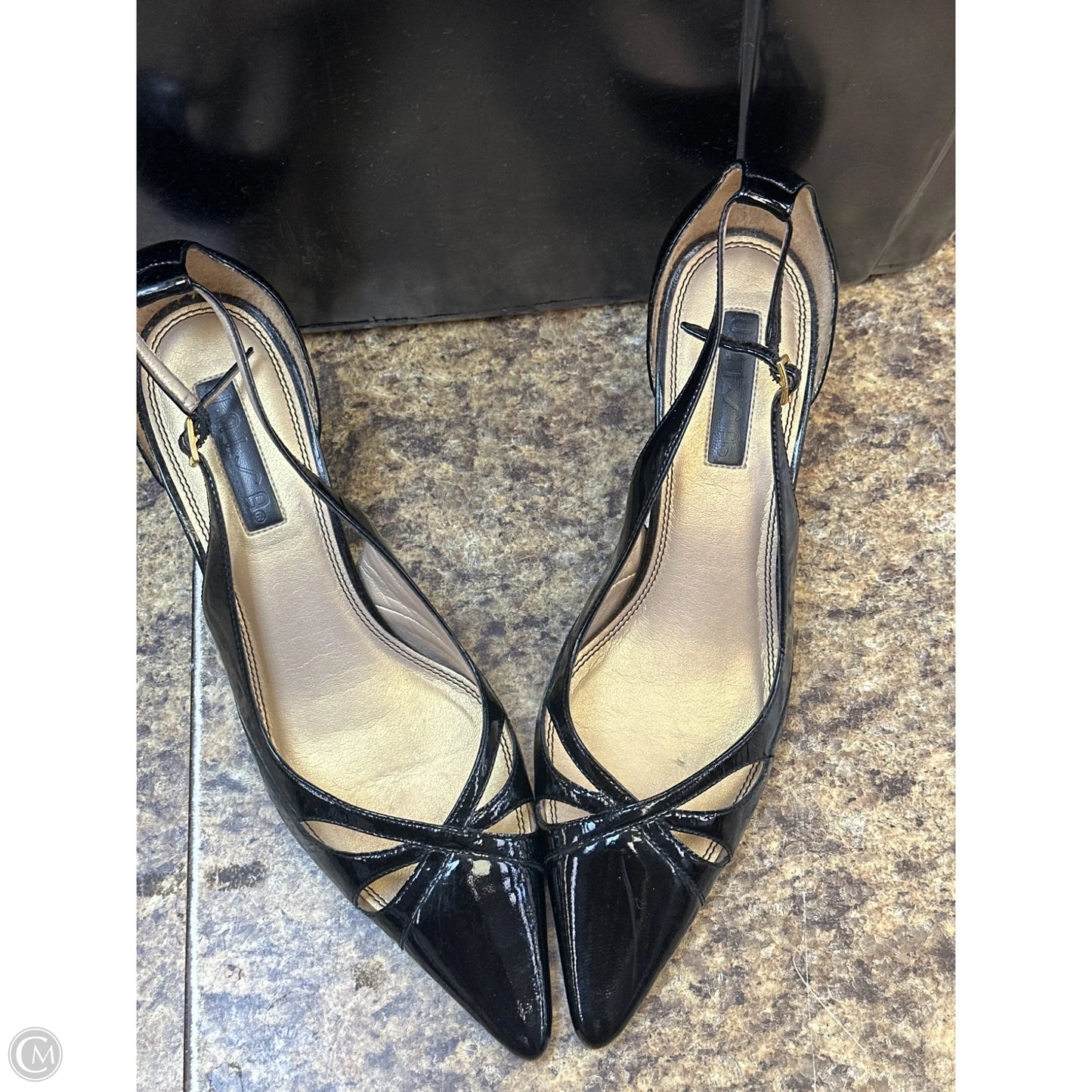 Sandals Heels Kitten By Unisa In Black, Size: 8.5