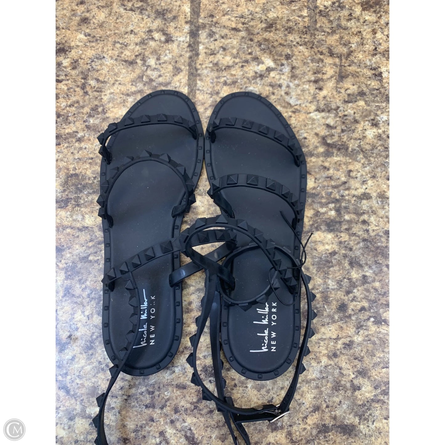 Sandals Flats By Nicole By Nicole Miller In Black, Size: 8