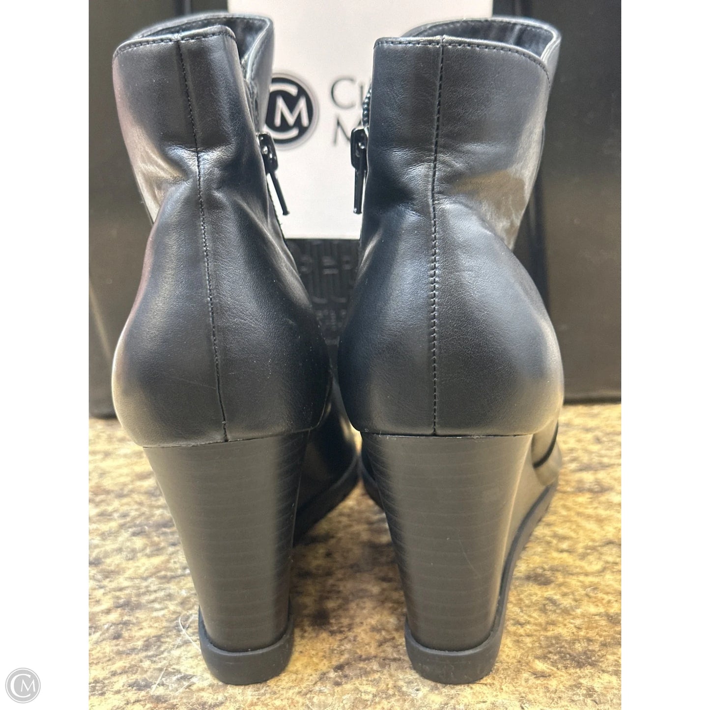 Boots Ankle Heels By Unisa In Black, Size: 7