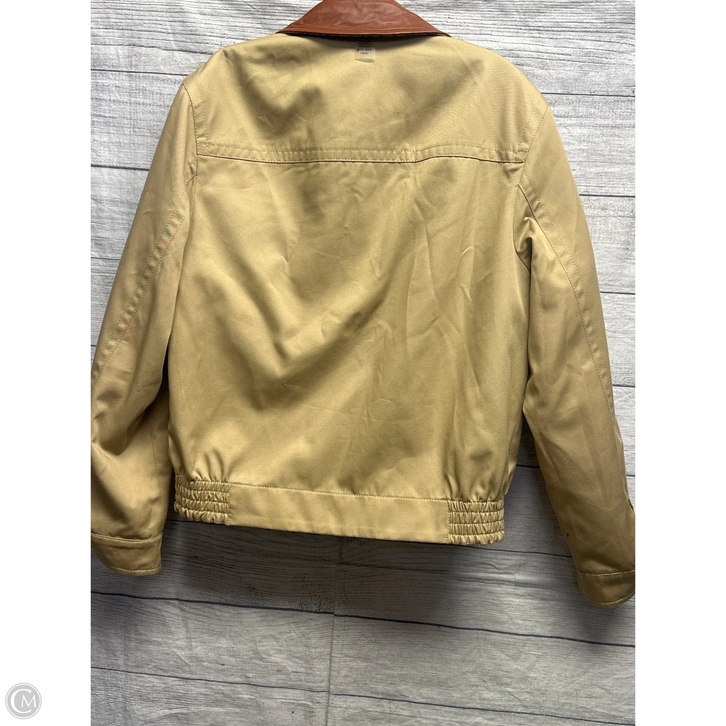 Jacket Designer By Coach In Brown & Tan, Size: Xs