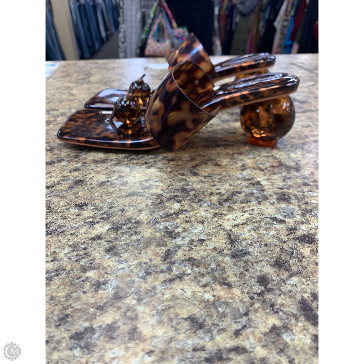 Sandals Heels Kitten By Jeffery Campbell In Leopard Print, Size: 8