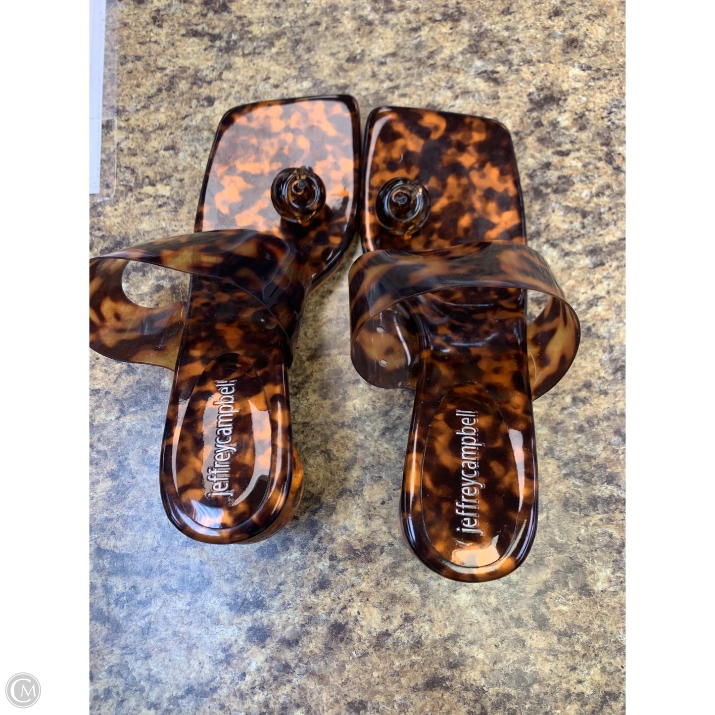 Sandals Heels Kitten By Jeffery Campbell In Leopard Print, Size: 8