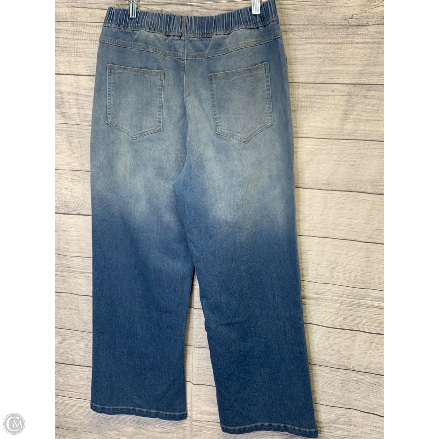 Jeans Wide Leg By Cmf In Blue Denim, Size: Xl