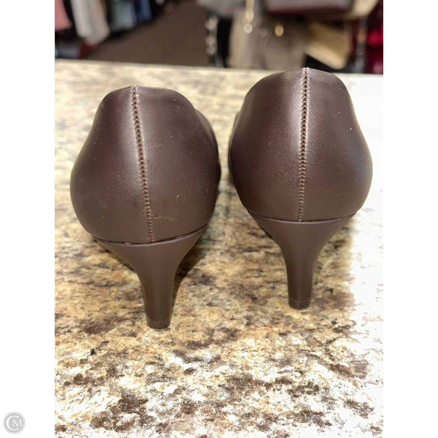 Shoes Heels Kitten By Hush Puppies In Brown, Size: 8.5