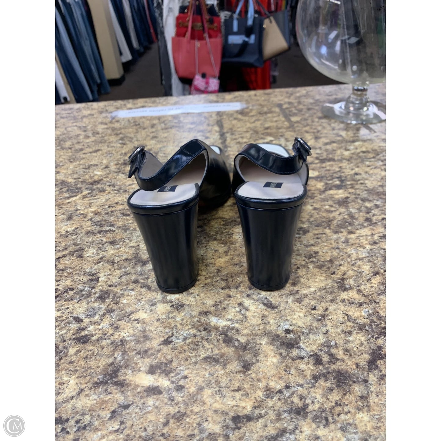 Shoes Heels Block By Anne Klein In Black & White, Size: 9.5