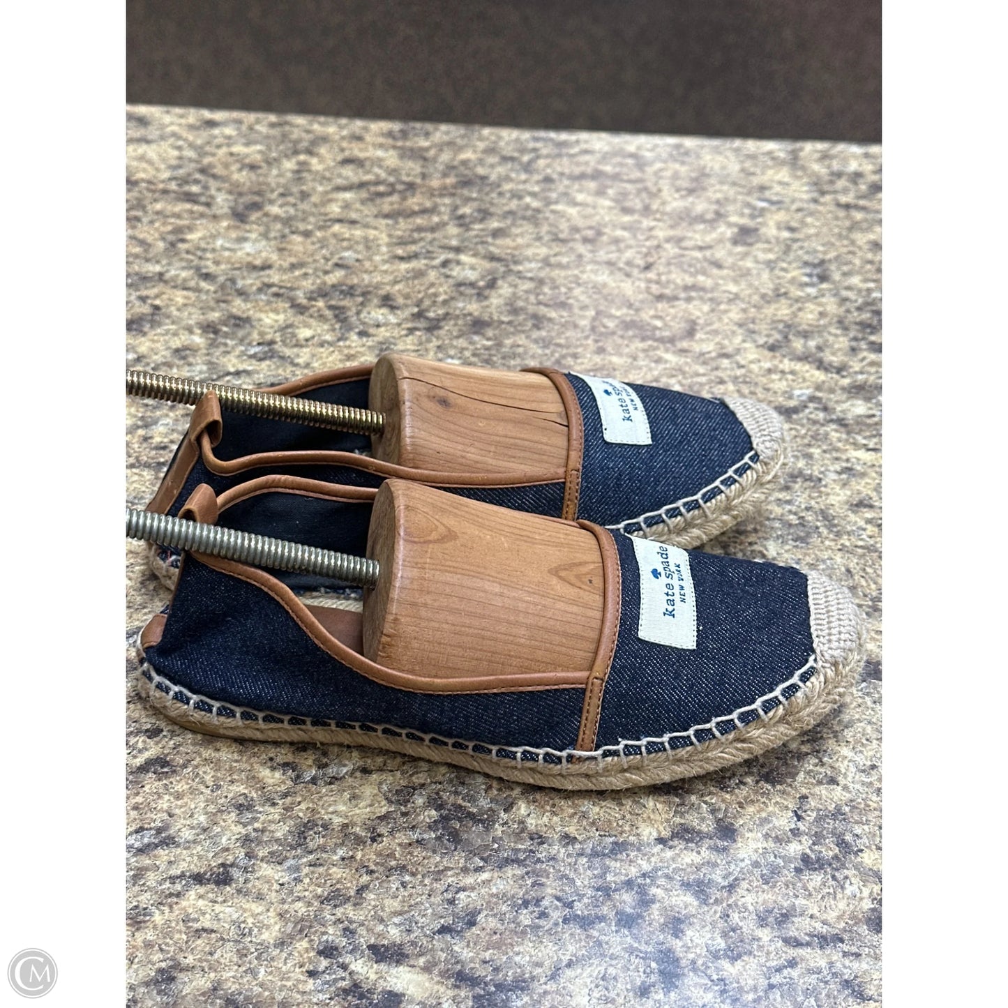 Shoes Designer By Kate Spade In Blue Denim, Size: 6