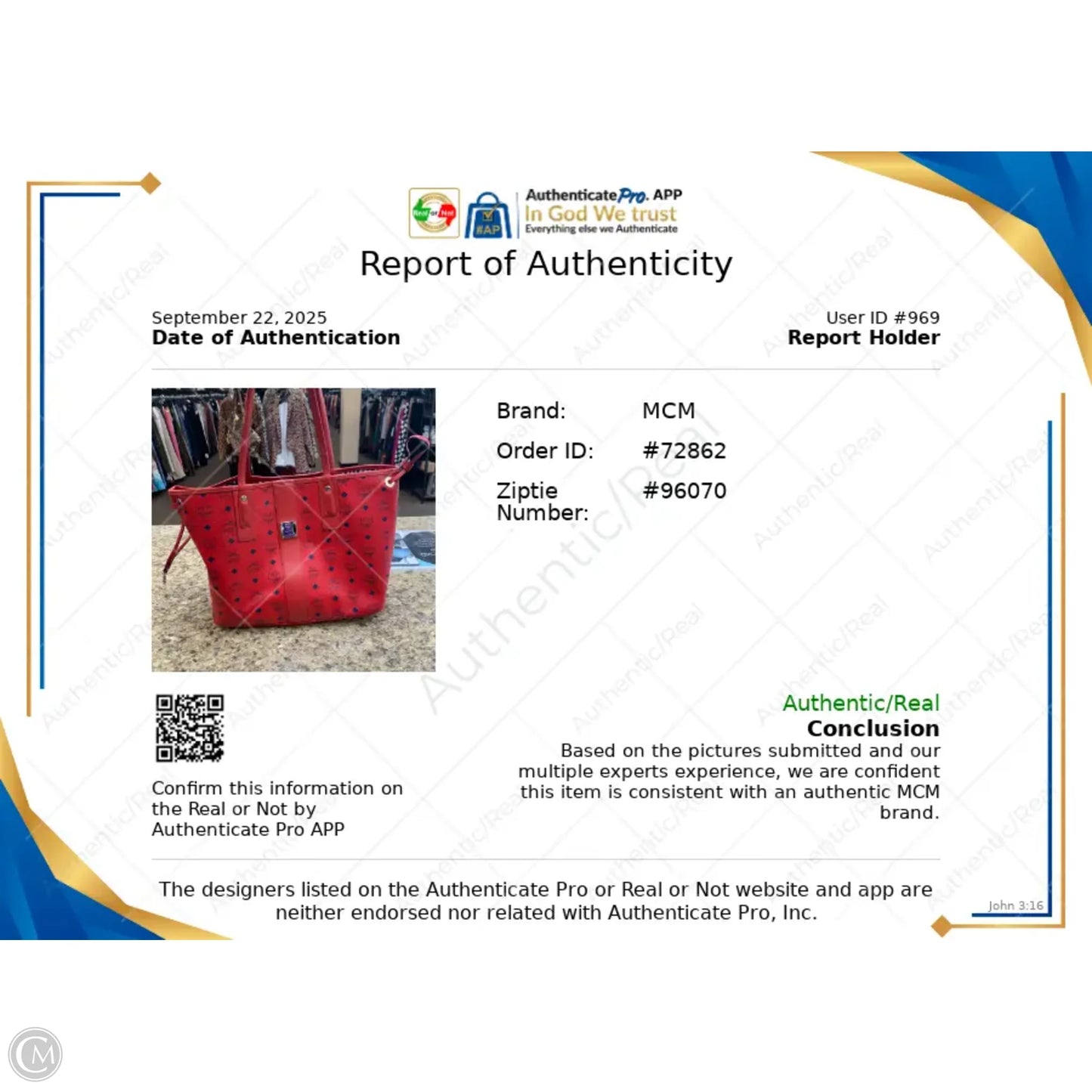 Tote Luxury Designer By Mcm, Size: Medium