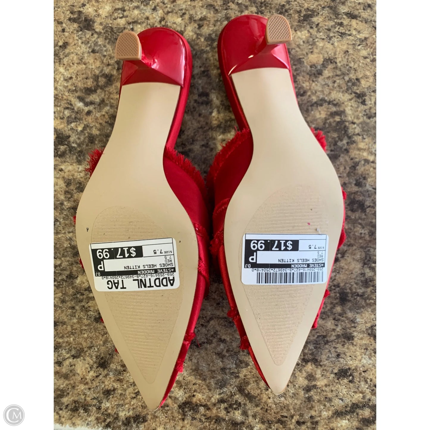 Shoes Heels Kitten By Steve Madden In Red, Size: 7.5