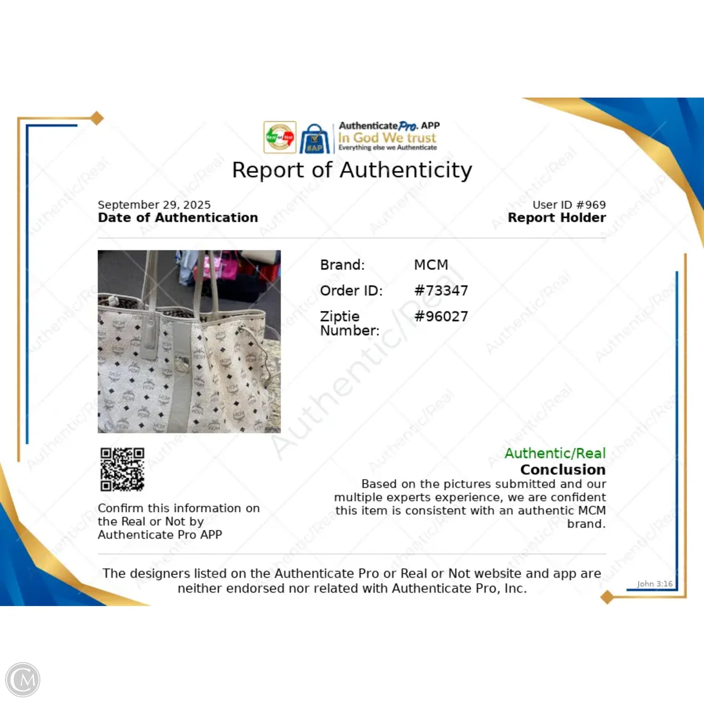 Tote Luxury Designer By Mcm, Size: Medium