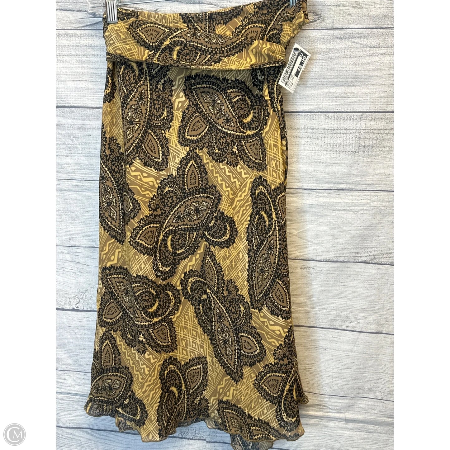 Skirt Midi By Cmf In Brown & Tan, Size: M