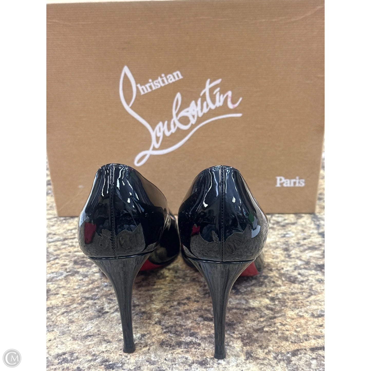 Shoes Luxury Designer By Christian Louboutin In Black, Size: 9