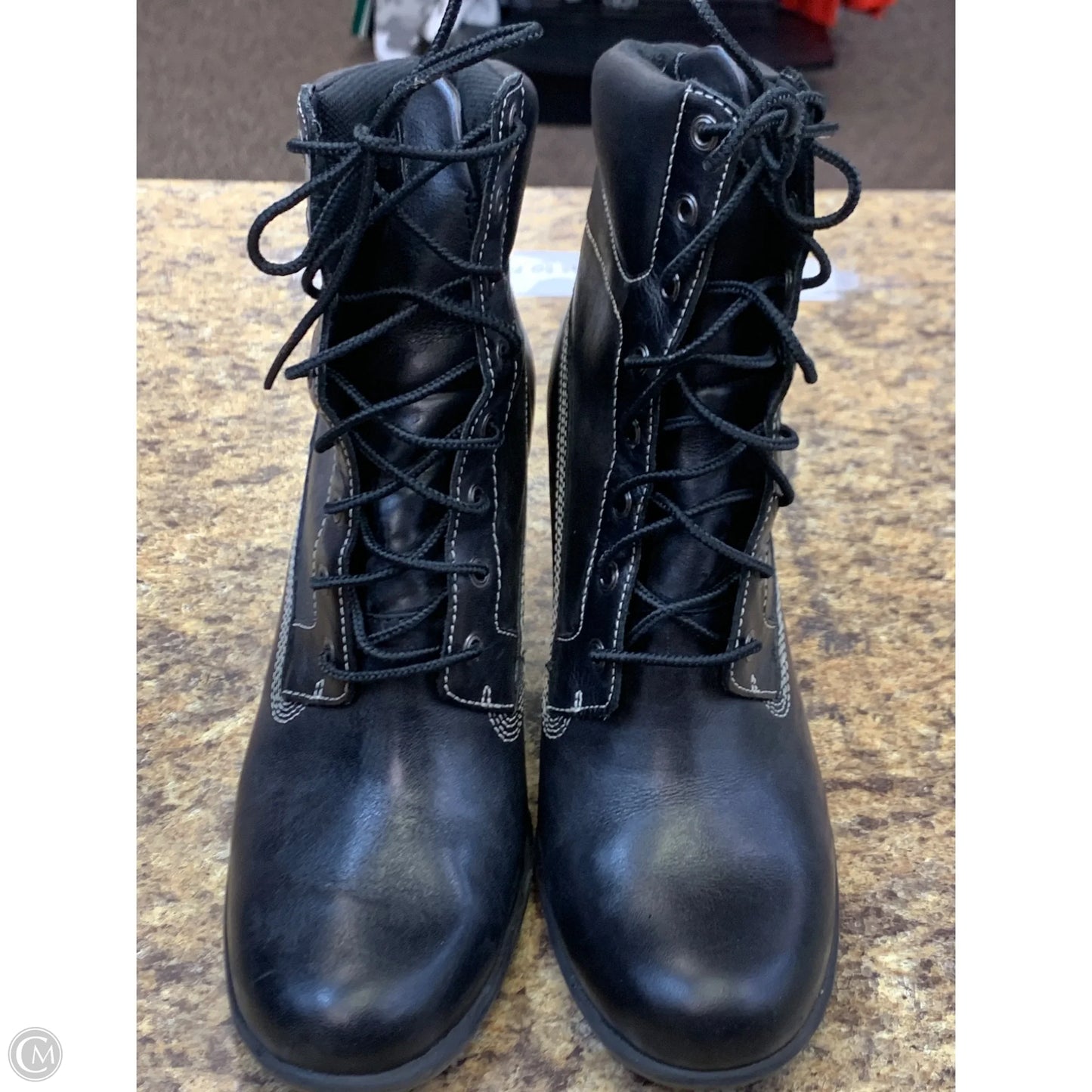 Boots Ankle Heels By Timberland In Black, Size: 7.5