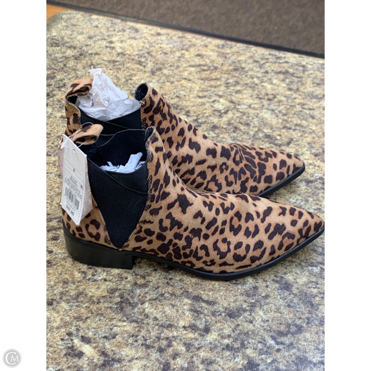 Boots Ankle Flats By A New Day In Leopard Print, Size: 8