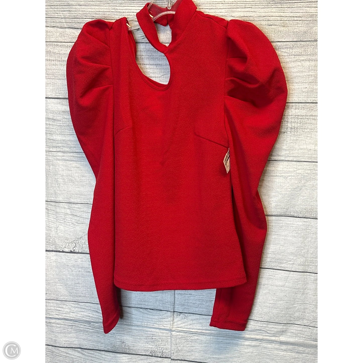 Top Long Sleeve By Shein In Red, Size: Xs