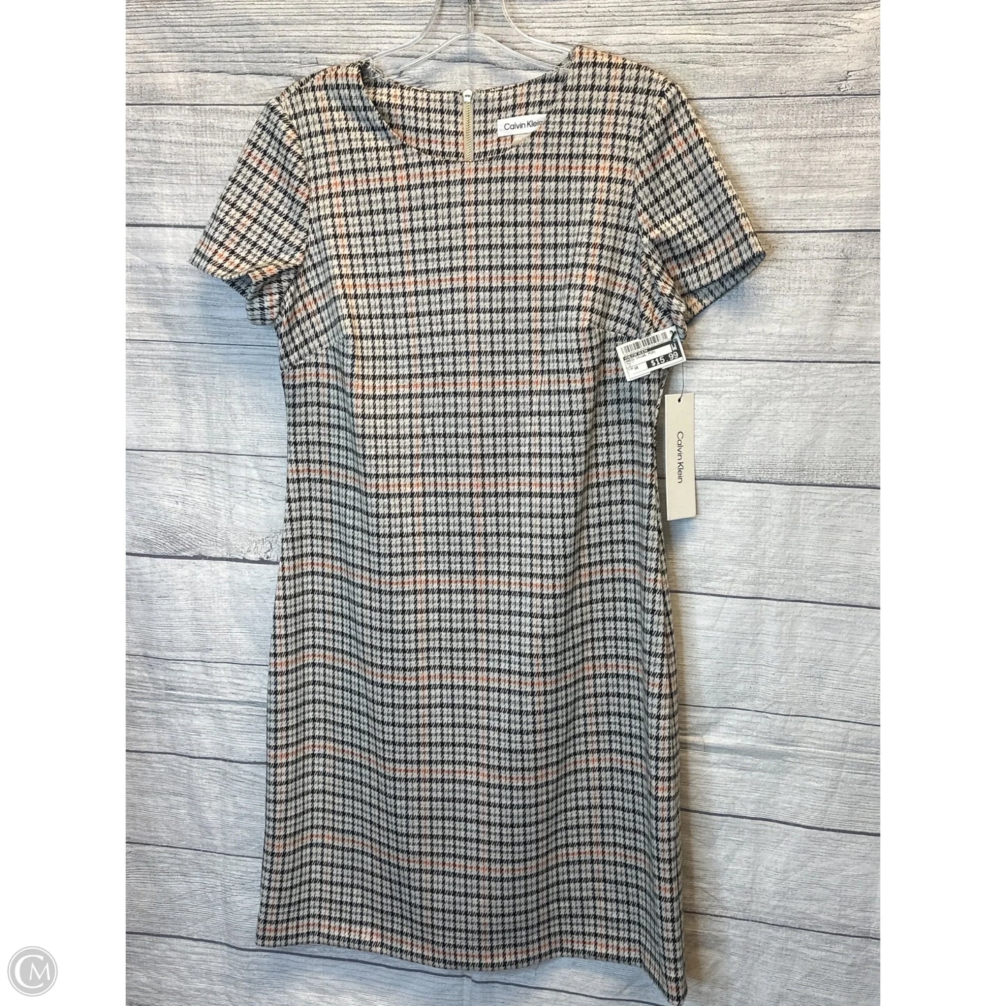 Dress Casual Midi By Calvin Klein In Multi-colored, Size: 10