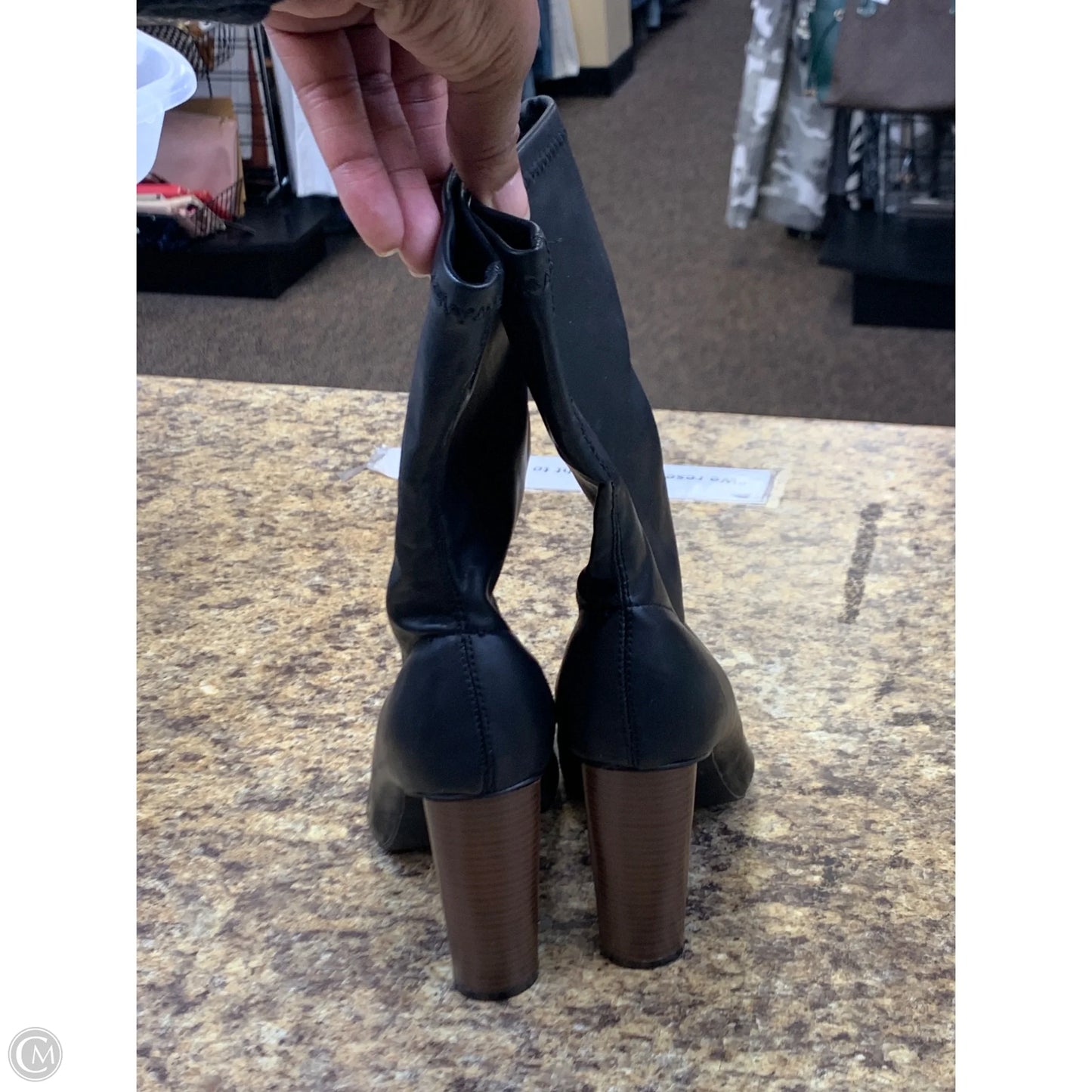 Boots Ankle Heels By Cape Robbin In Black & Tan, Size: 9