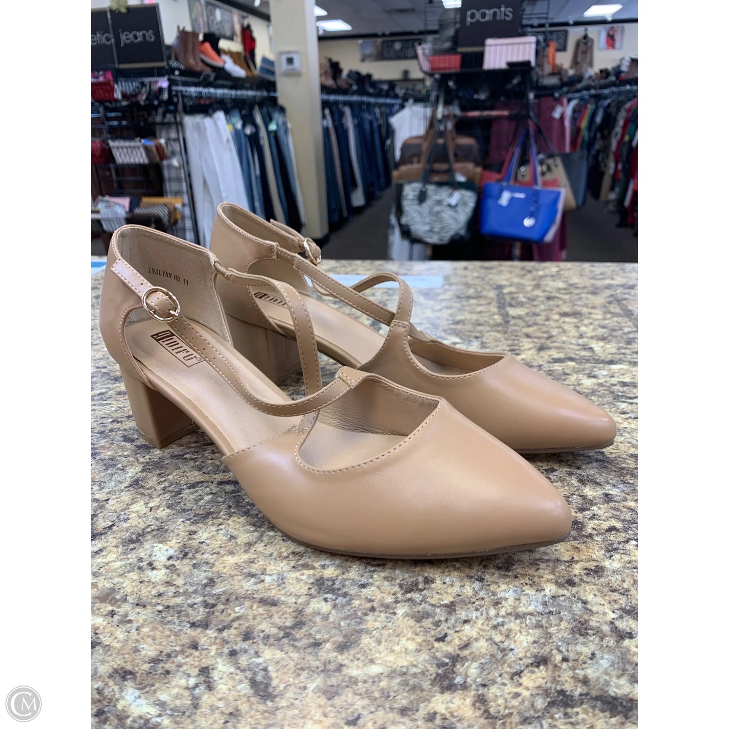 Shoes Heels Block By Cmf In Tan, Size: 11