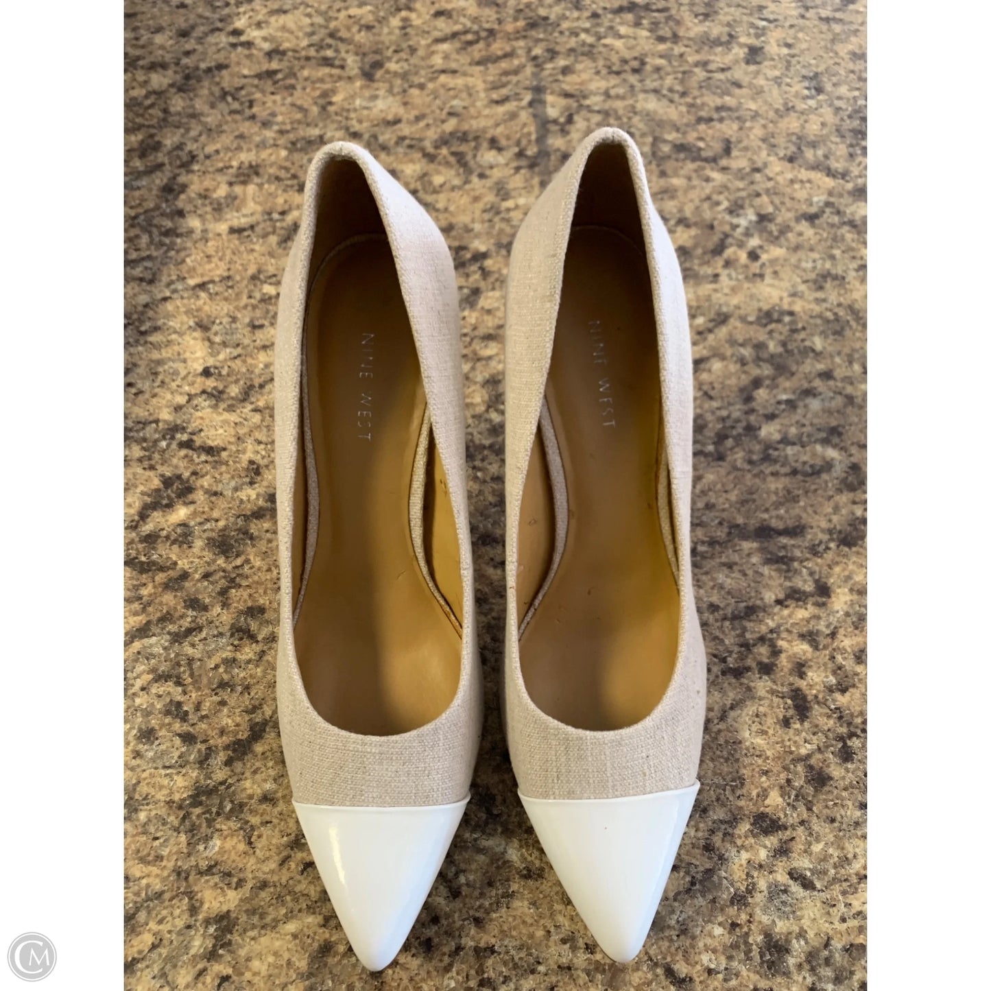 Shoes Heels Stiletto By Nine West In Tan & White, Size: 10