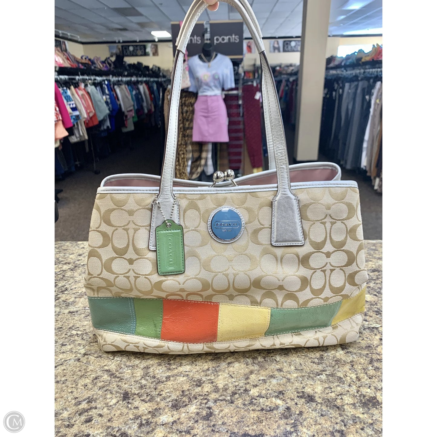 Handbag Designer By Coach Size: Large