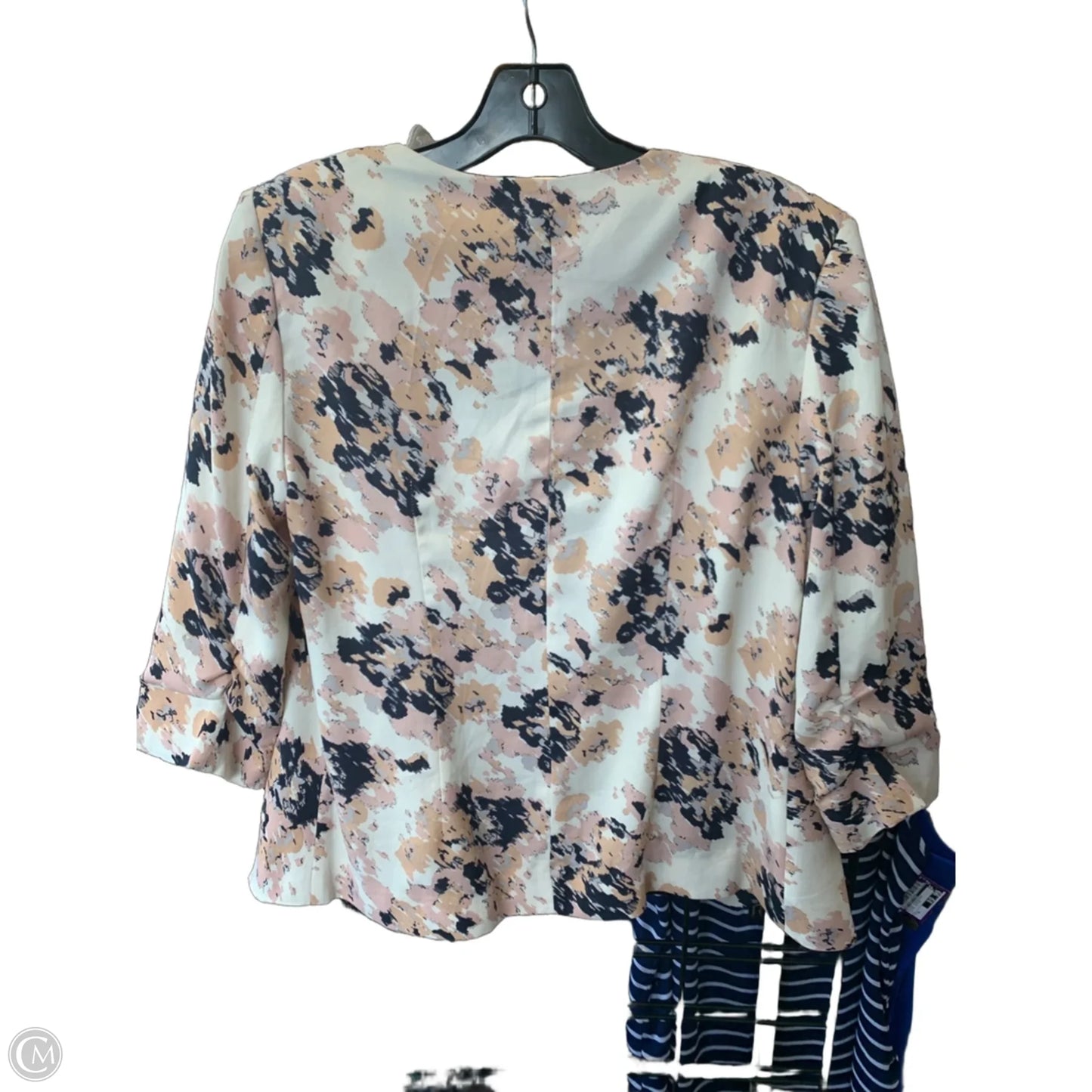Blazer By Chelsea 28 In Cream & Pink, Size: M