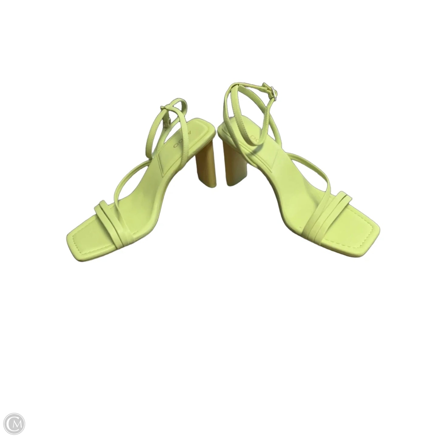 Sandals Heels Block By Aldo In Chartreuse, Size: 10