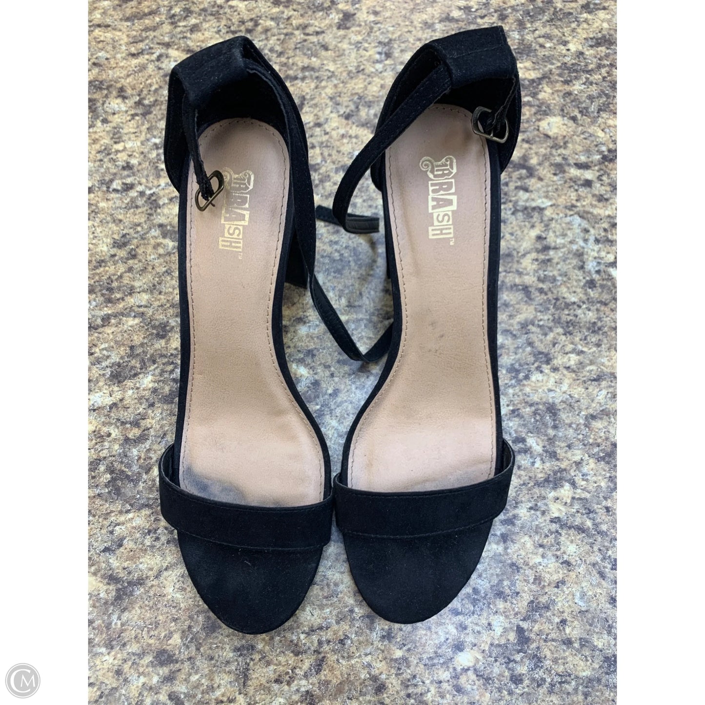 Sandals Heels Block By Brash In Black, Size: 12