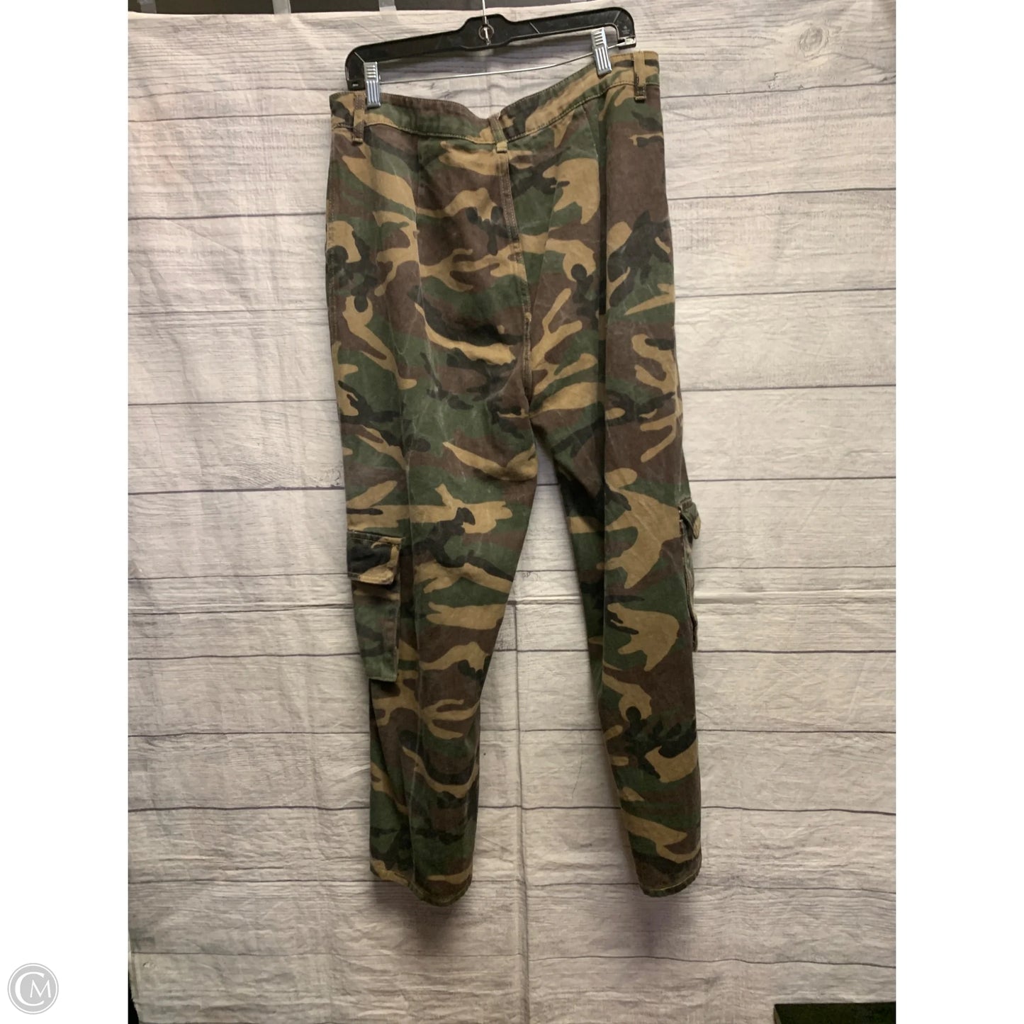 Jeans Wide Leg By Shein In Camouflage Print, Size: Xxl