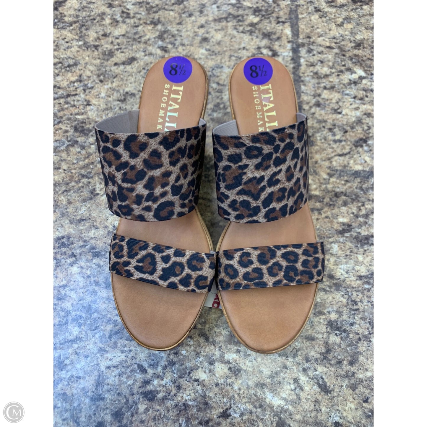 Shoes Heels Wedge By Italian Shoemakers In Animal Print, Size: 8