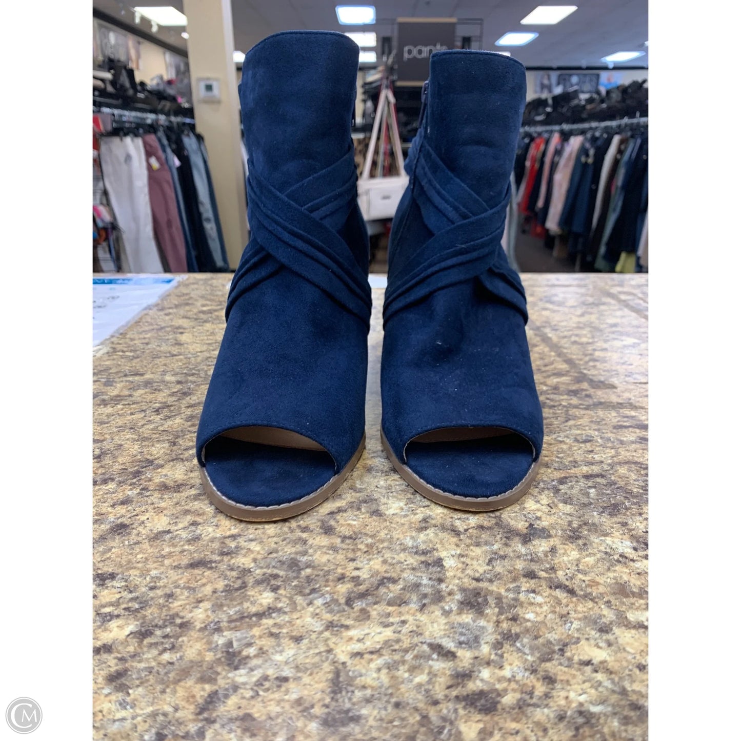 Shoes Heels Wedge By Cmf In Blue, Size: 11