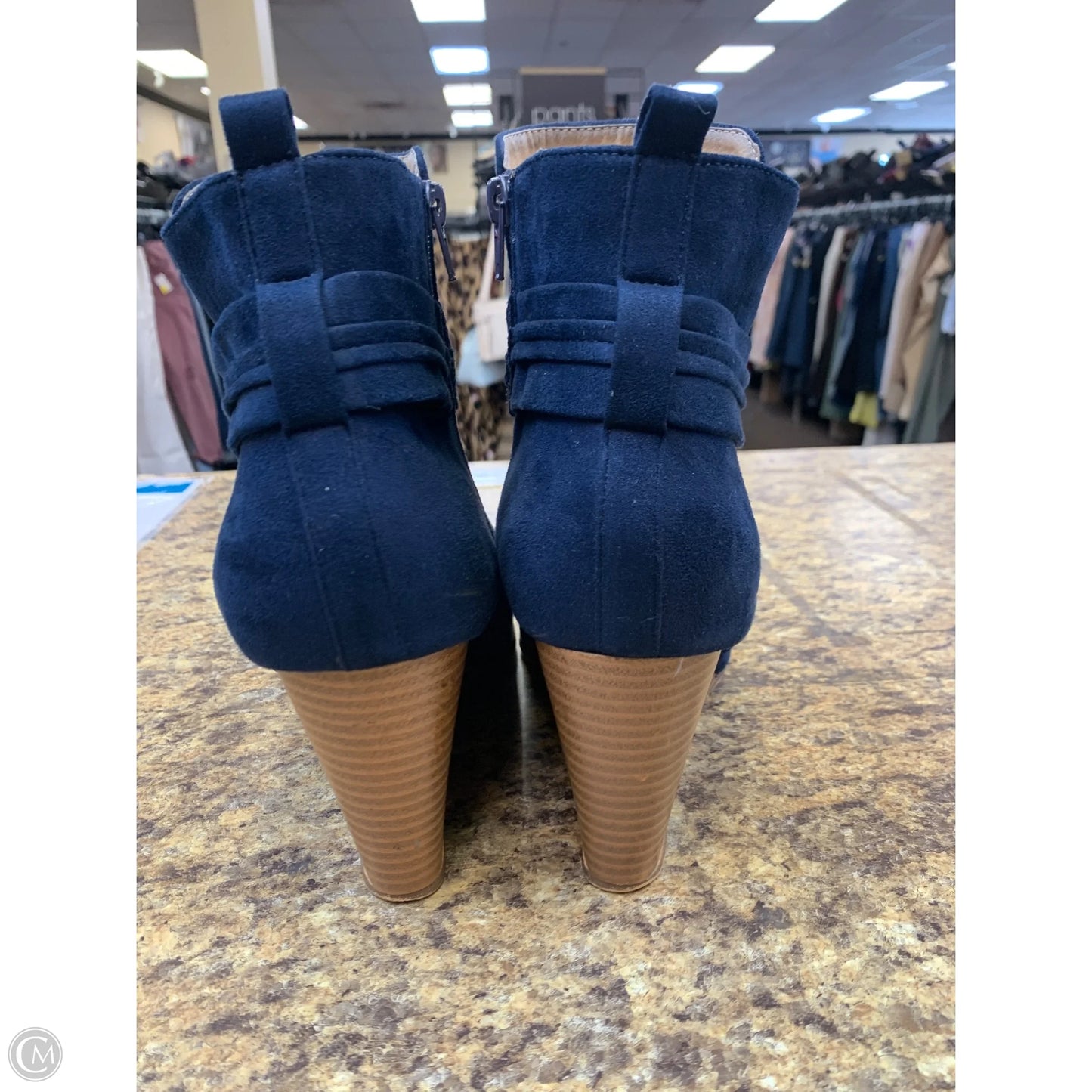 Shoes Heels Wedge By Cmf In Blue, Size: 11