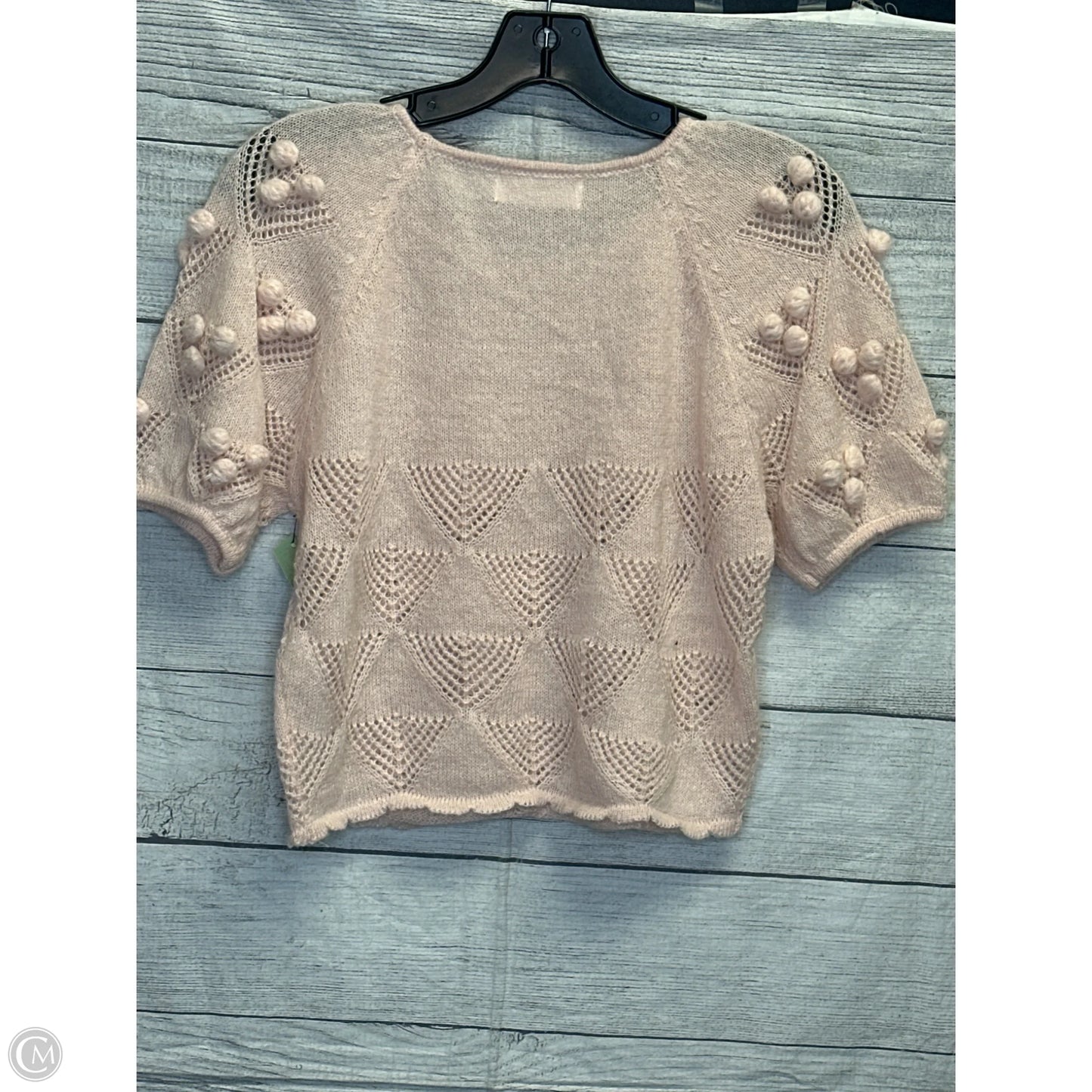 Sweater Short Sleeve By Cmf In Pink, Size: S