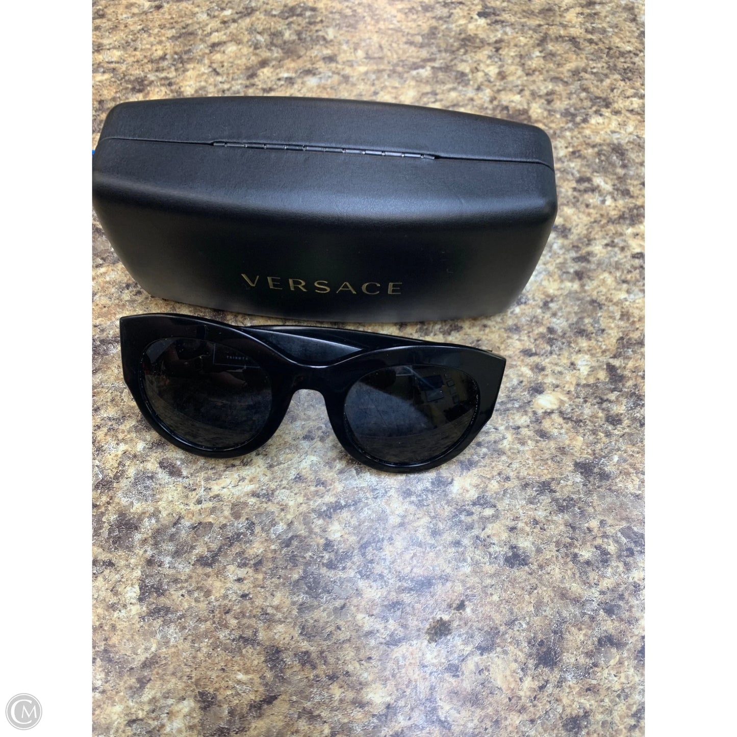 Sunglass Case Luxury Designer By Versace, Size: Medium