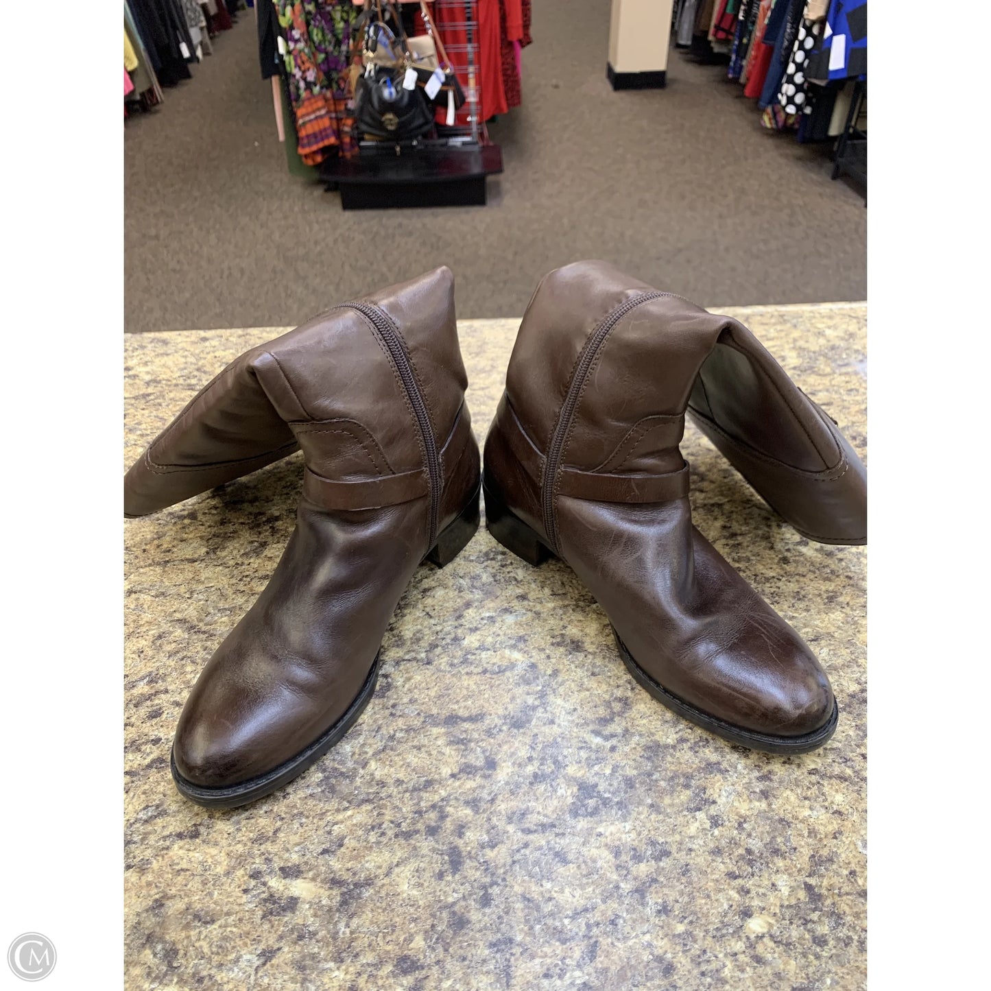 Boots Knee Flats By Franco Sarto In Brown, Size: 9.5