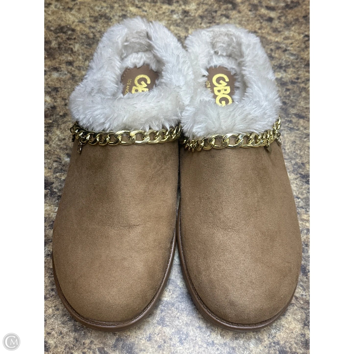 Shoes Flats By Cmf In Brown & White, Size: 8.5