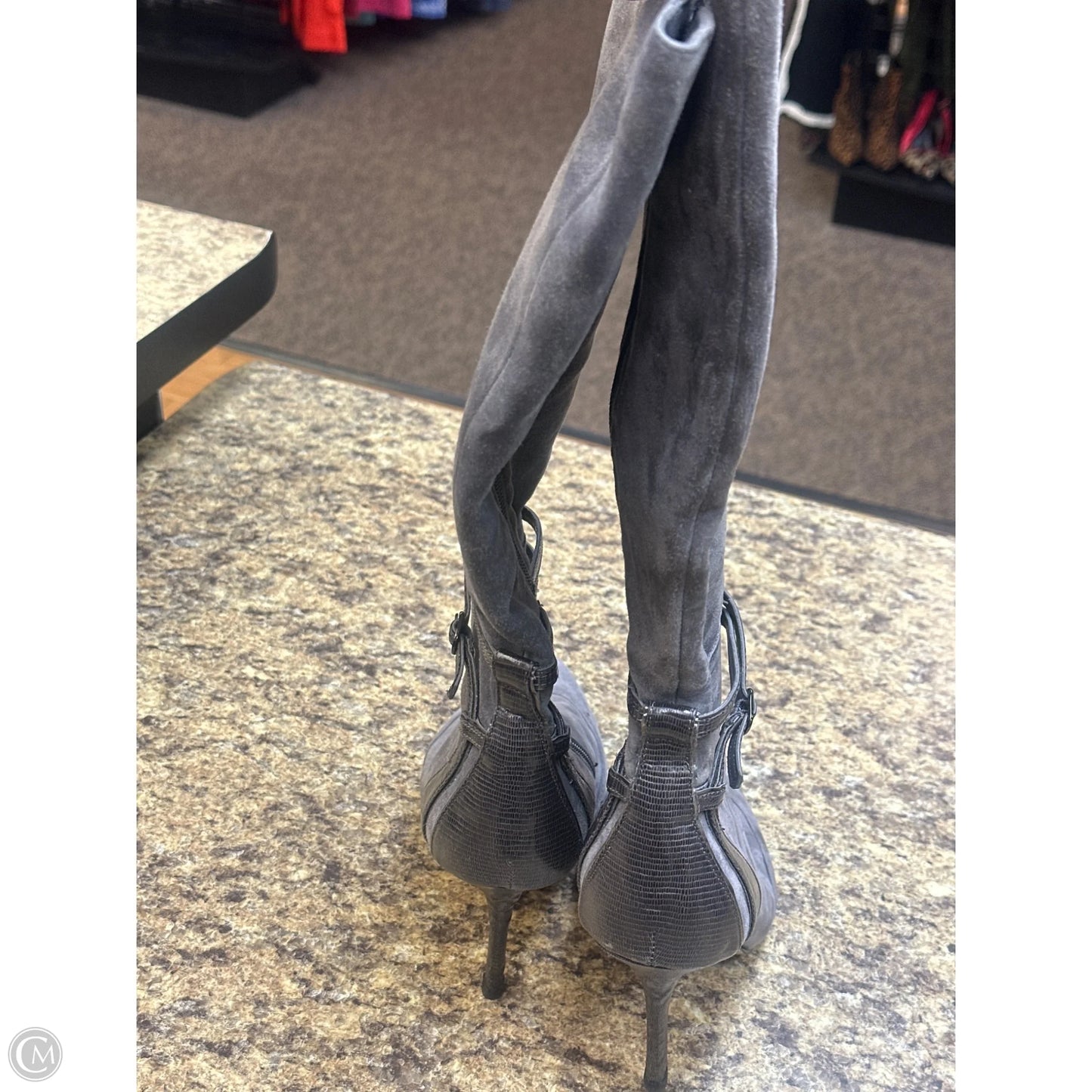 Boots Mid-calf Heels By White House Black Market In Grey, Size: 8.5