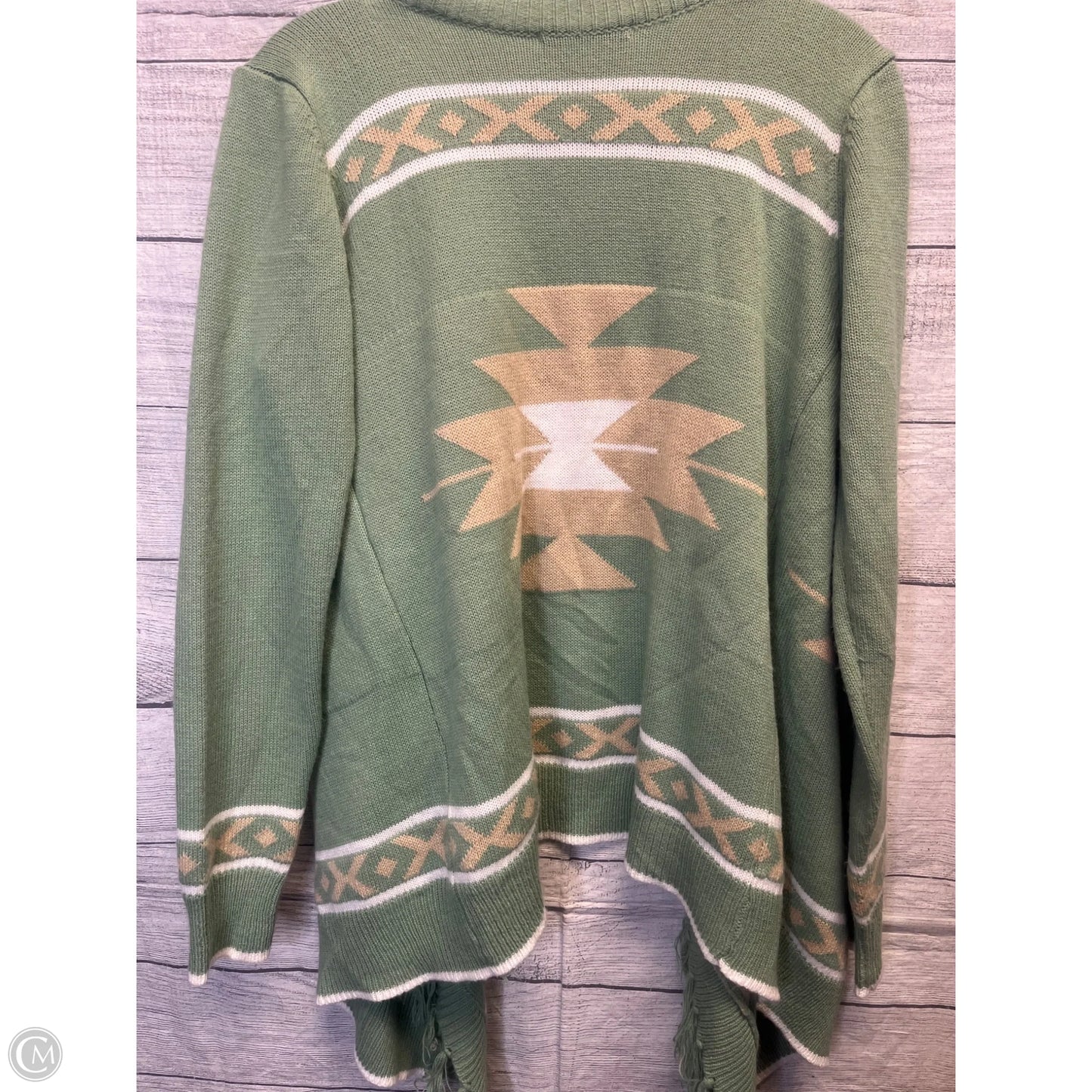 Cardigan By Forever 21 In Brown & Green, Size: S