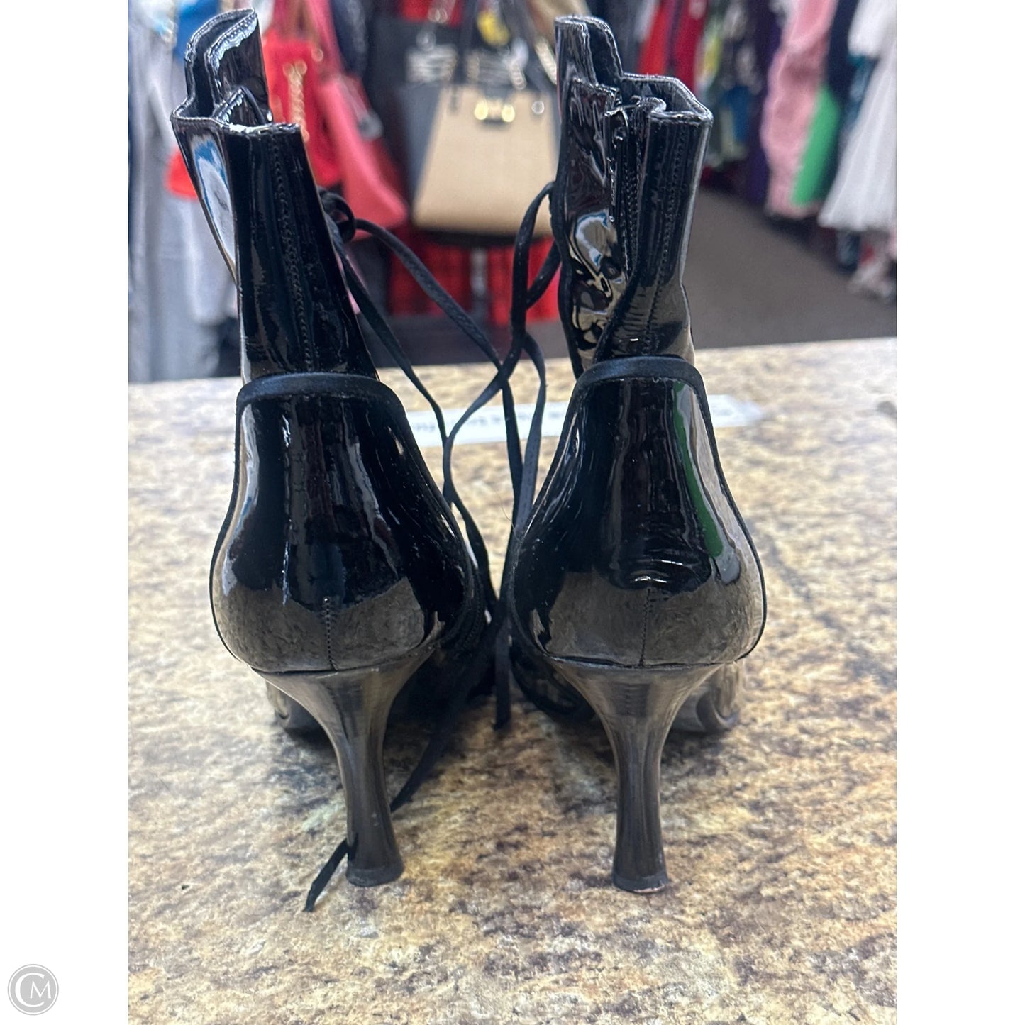 Boots Ankle Heels By Nine West In Black, Size: 8