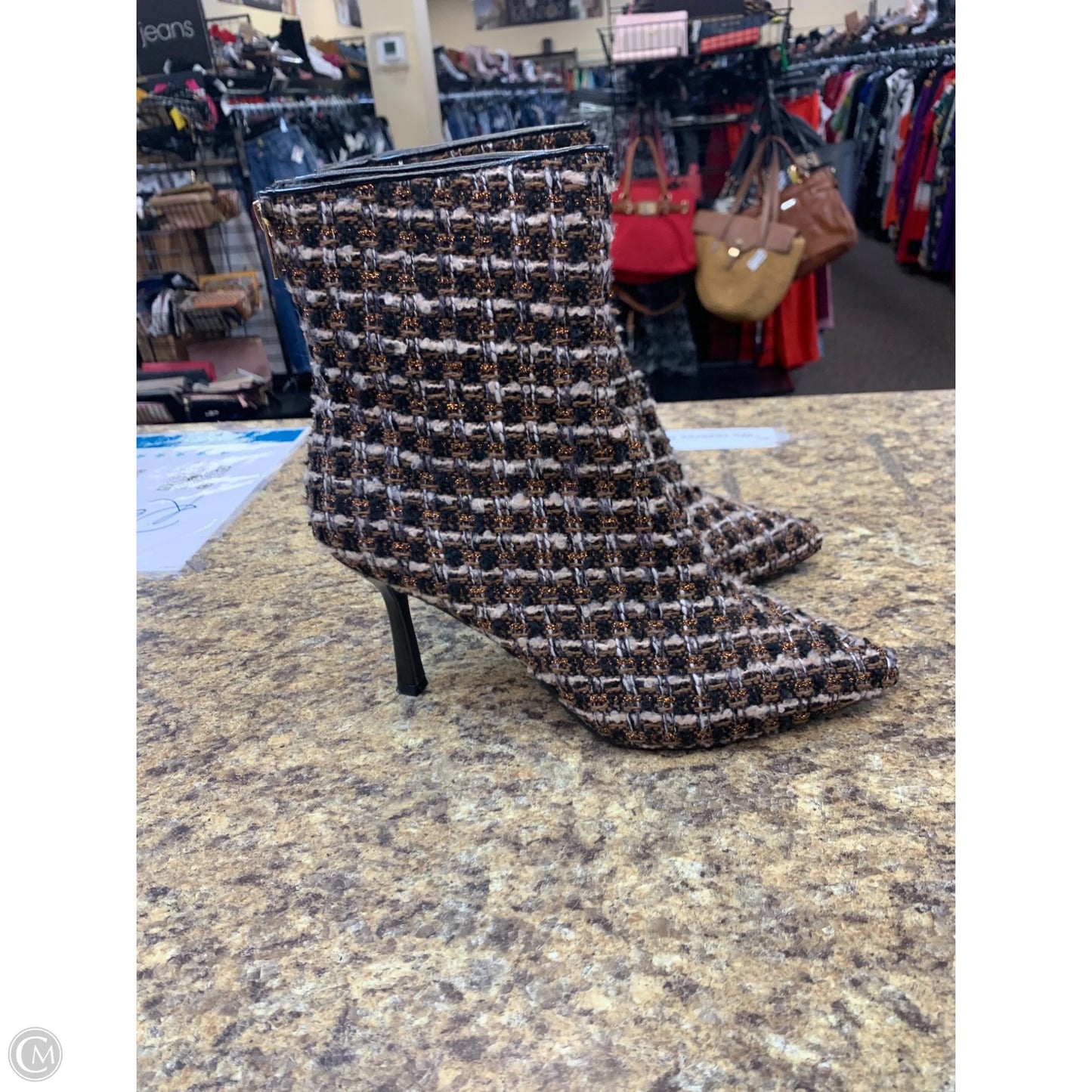 Boots Ankle Heels By New York And Co In Black & Brown, Size: 11