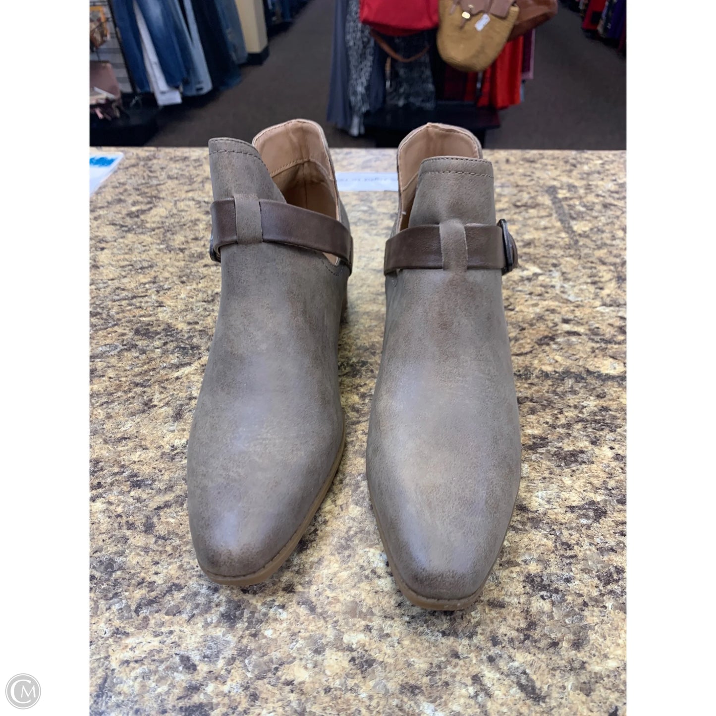 Boots Ankle Flats By Wonderly In Taupe, Size: 11