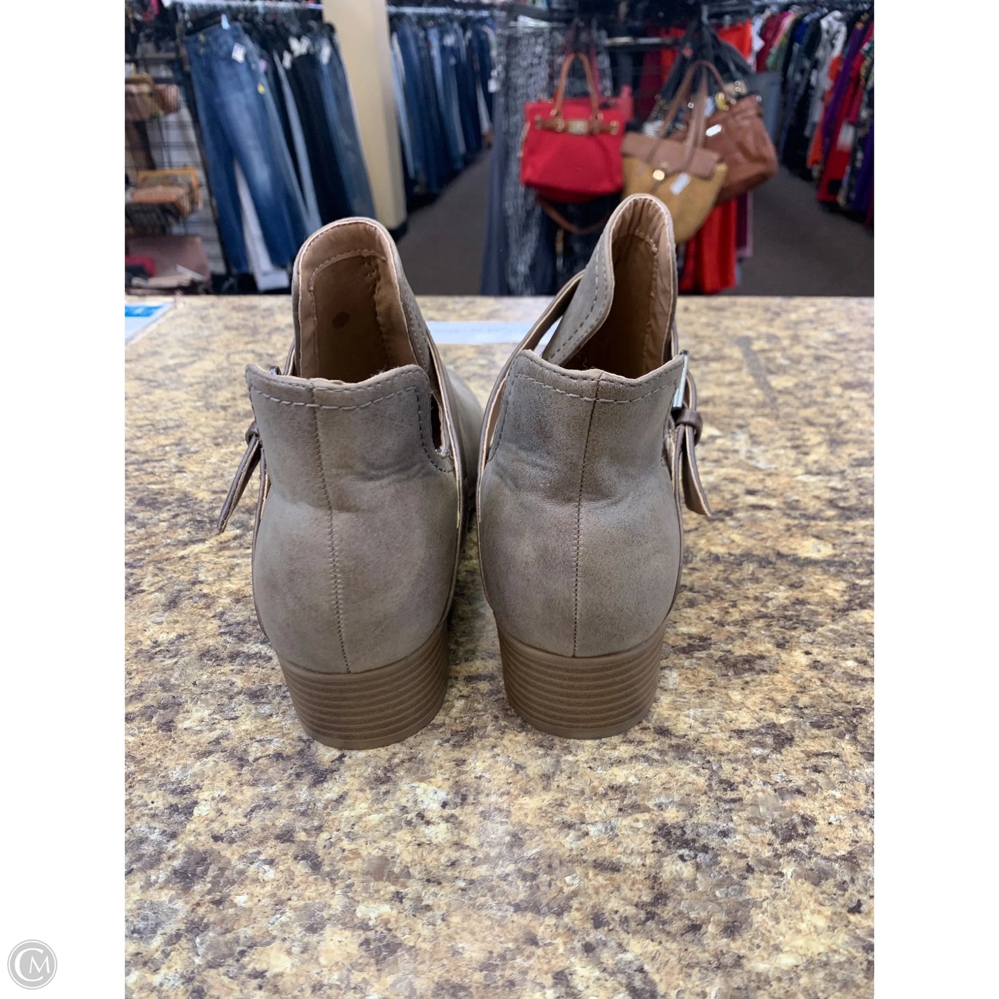 Boots Ankle Flats By Wonderly In Taupe, Size: 11